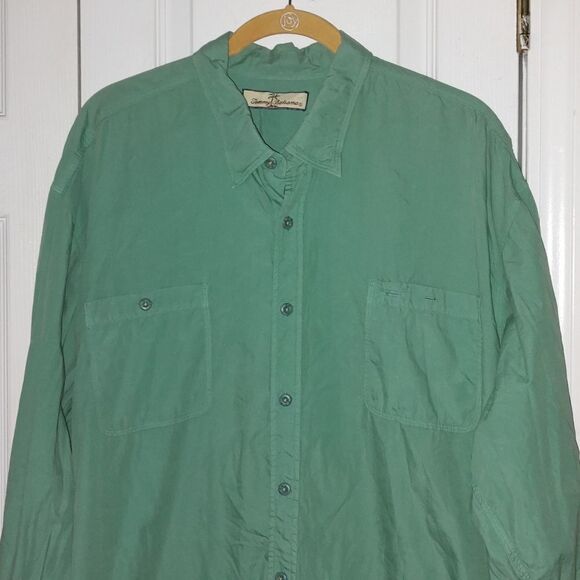 Tommy Bahama  seafoam green long sleeve button down shirt  Sz XXL - Picture 3 of 6